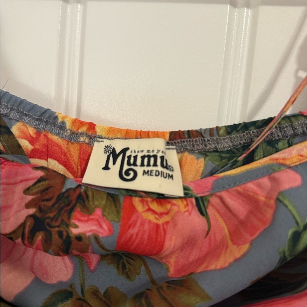 Show Me Your MuMu Womens Jennifer Jumpsuit Floral Sz M Halter Neck Wide Leg - Picture 11 of 11